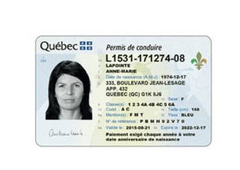image d'un permis de conduire québécois